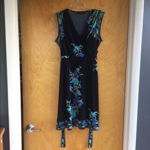 3/$20 SALE Apt 9 blue faux wrap kimono dress